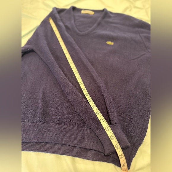 Vintage 70s/80s Izod Lacoste Men’s Sz: XL V-Neck Blue Pullover Sweater. - Picture 5 of 11